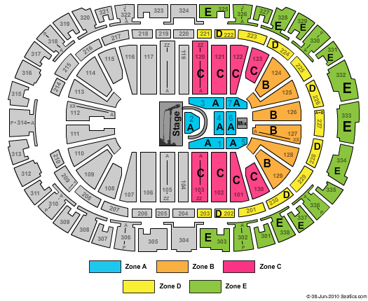 PNC Arena AR Rahman Zone Seating Chart